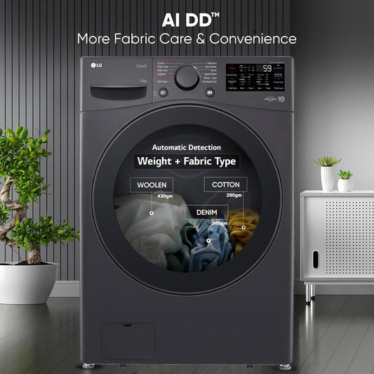 LG FHT1415ZTM 15 Kg 4 Star AI Direct Drive Wi-Fi Inverter Fully Automatic Front-Loading Washing Machine Mahajan Electronics Online