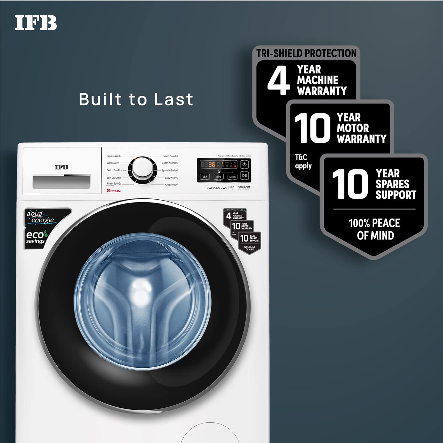 IFB 6 Kg 5 Star Front Load Washing Machine 2X Power Steam (EVA PLUS ZWS 6010 Mahajan Electronics Online