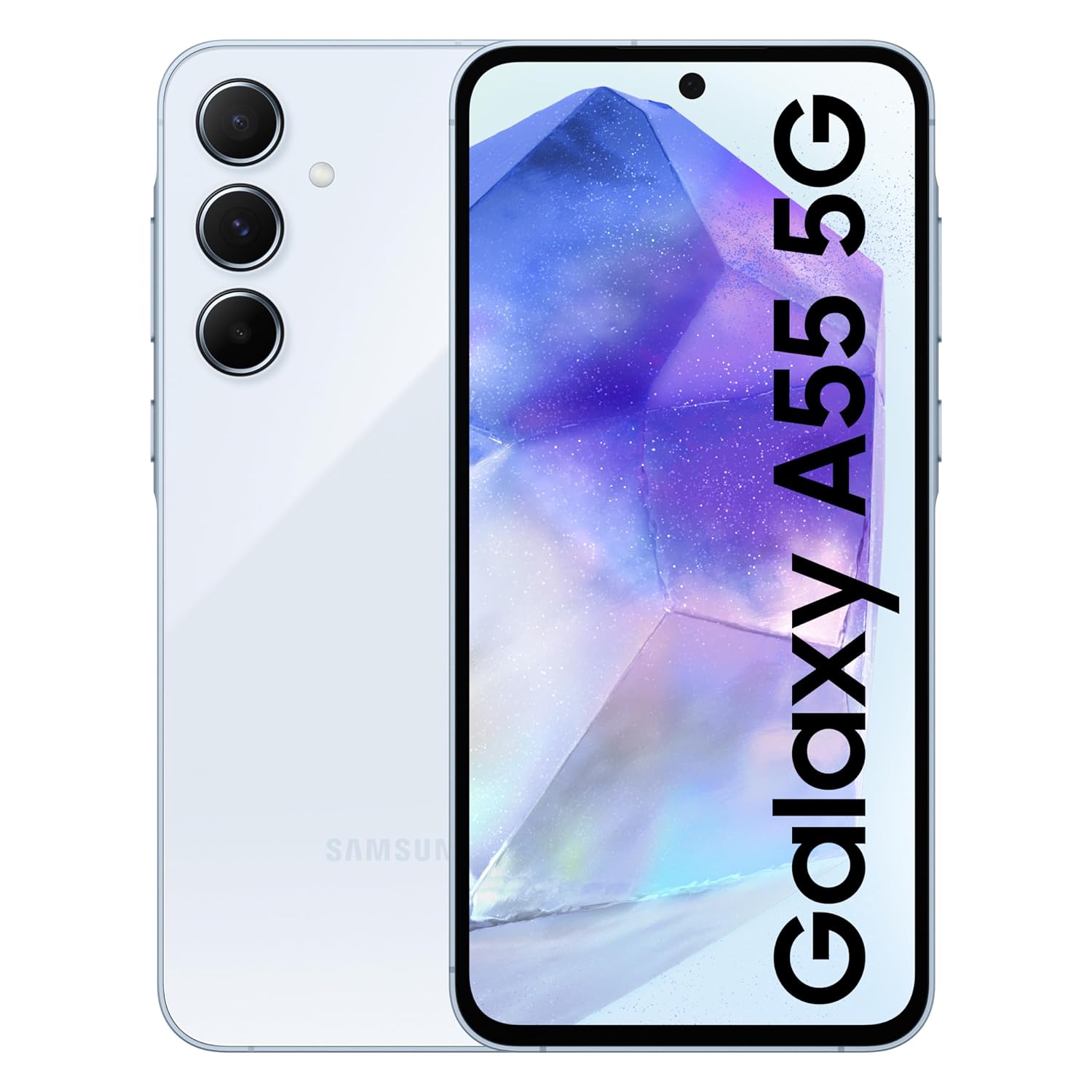 amsung Galaxy A55 5G (Awesome Iceblue, 8GB RAM, 256GB Storage) | Metal Frame | 50 MP Main Camera (OIS) Mahajan Electronics Online