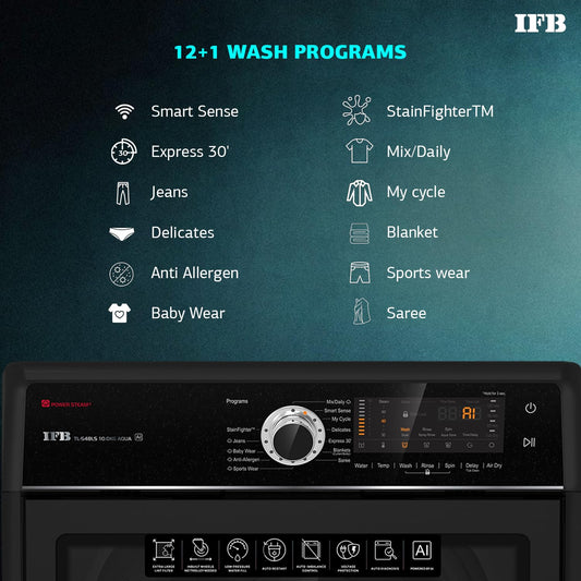 IFB TL S4BLS 10 Kg 5 Star AI Powered Fully Automatic Top Load Washing Machine Mahajan Electronics Online