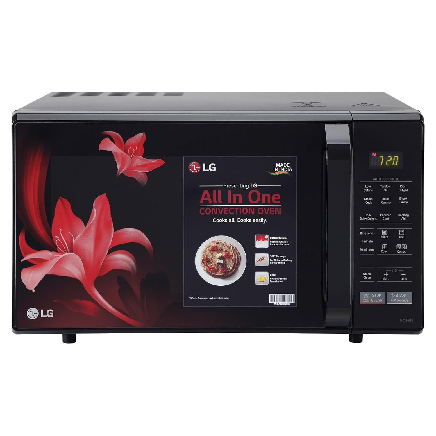 LG MC2846BR 28 L Convection Microwave Oven (Black) Mahajan Electronics Online