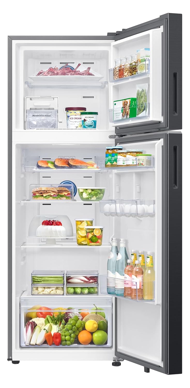 Samsung RT38DG5A4DB1HL 350 L, 3 Star, Convertible 5-in-1, Digital Inverter, Frost Free Double Door, WiFi Enabled Bespoke AI Refrigerator ( Black Matte, Black) Mahajan Electronics Online