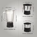 Glen SA4014JAR3 3-in-1 Juicer Mixer Grinder 600W with 1 Transparent Liquidiser, 2 Stainless Steel Mahajan Electronics Online