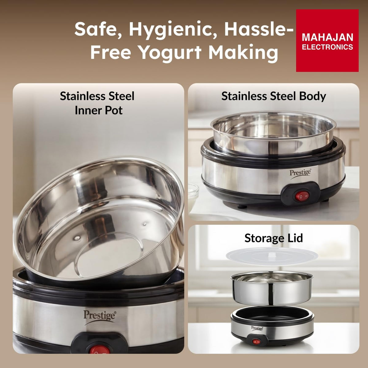 Prestige PYM 02 Electric Yoghurt Maker – Mahajan Electronics Online.
