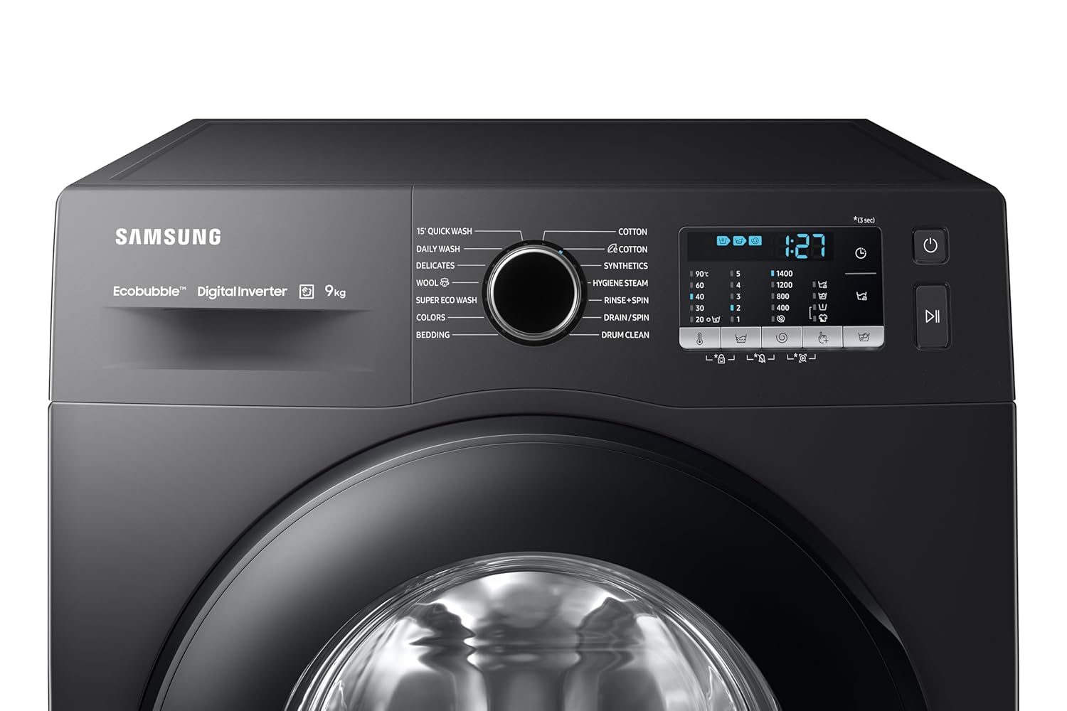 Samsung 9 kg, Hygiene Steam with Inbuilt Heater, Digital Inverter, Fully-Automatic Front Load Washing Machine Mahajan Electronics Online