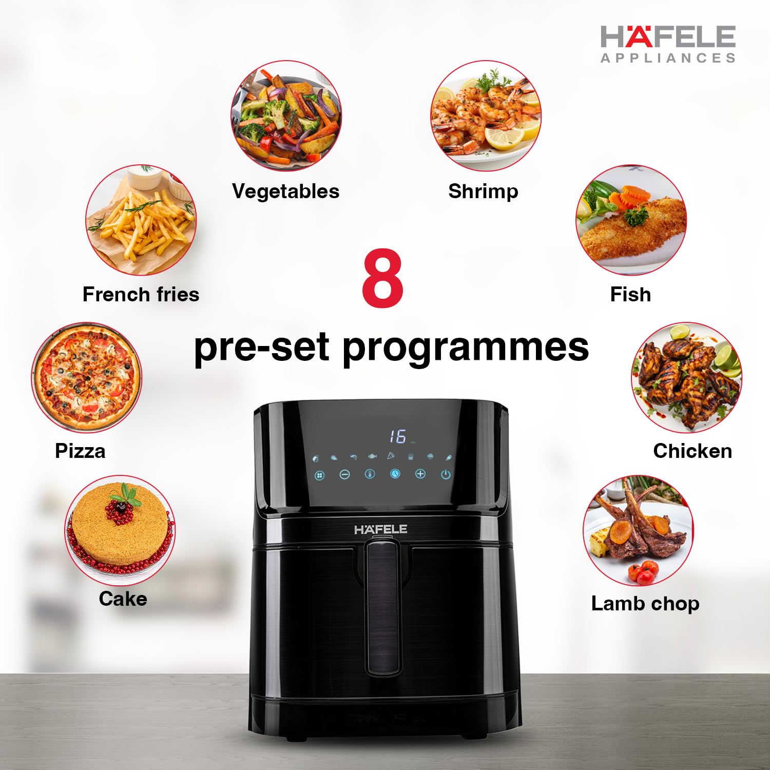 Hafele NOIL 6.3L Digital Air Fryer with 360° Rapid Air Circulation Technology Mahajan Electronics Online