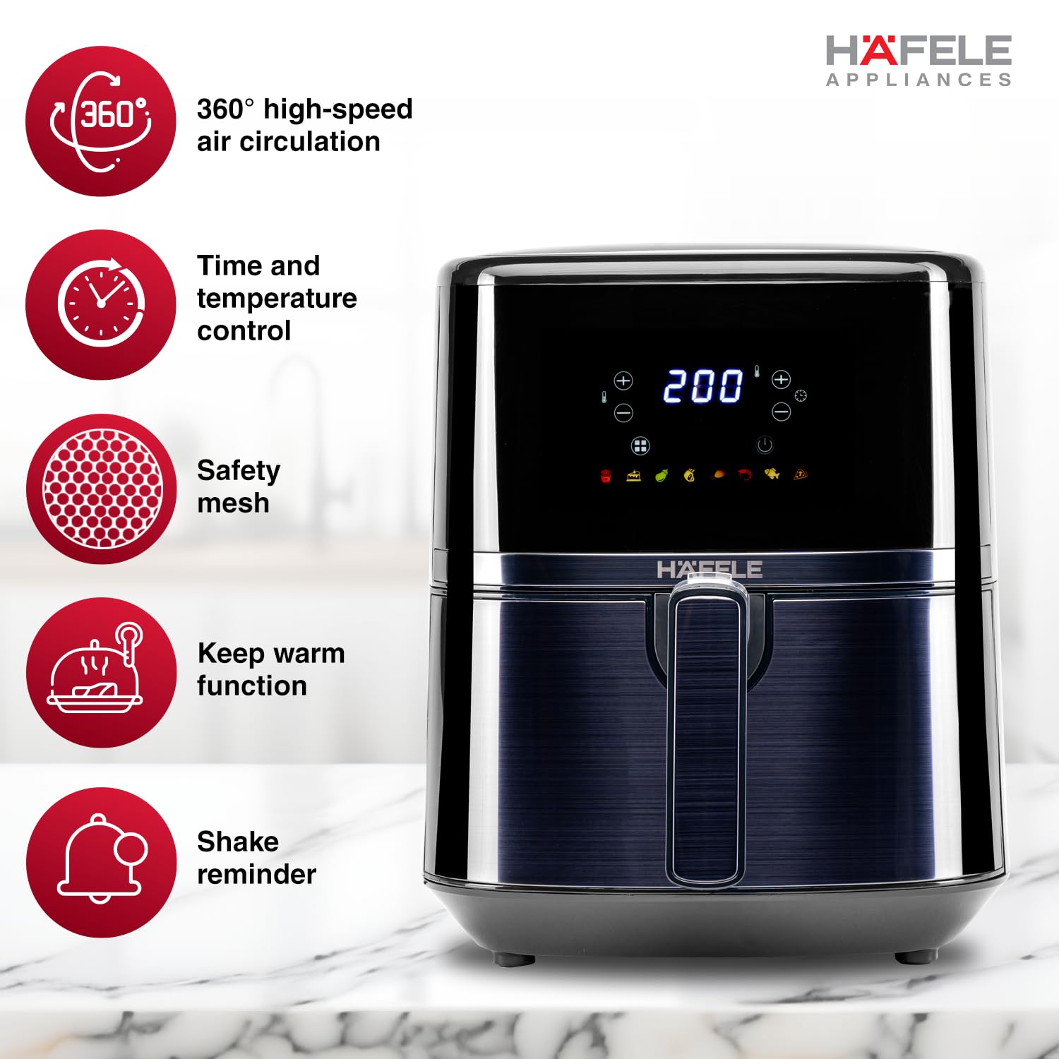 Hafele NOIL Lite 4.5L Digital Air Fryer with 360° Rapid Air Technology Mahajan Electronics Online