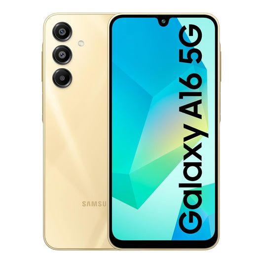 Samsung Galaxy A16 5G (Gold, 8GB RAM, 256GB Storage) | Super AMOLED | 50MP Triple Camera with Ultra Wide Lens Mahajan Electronics Online