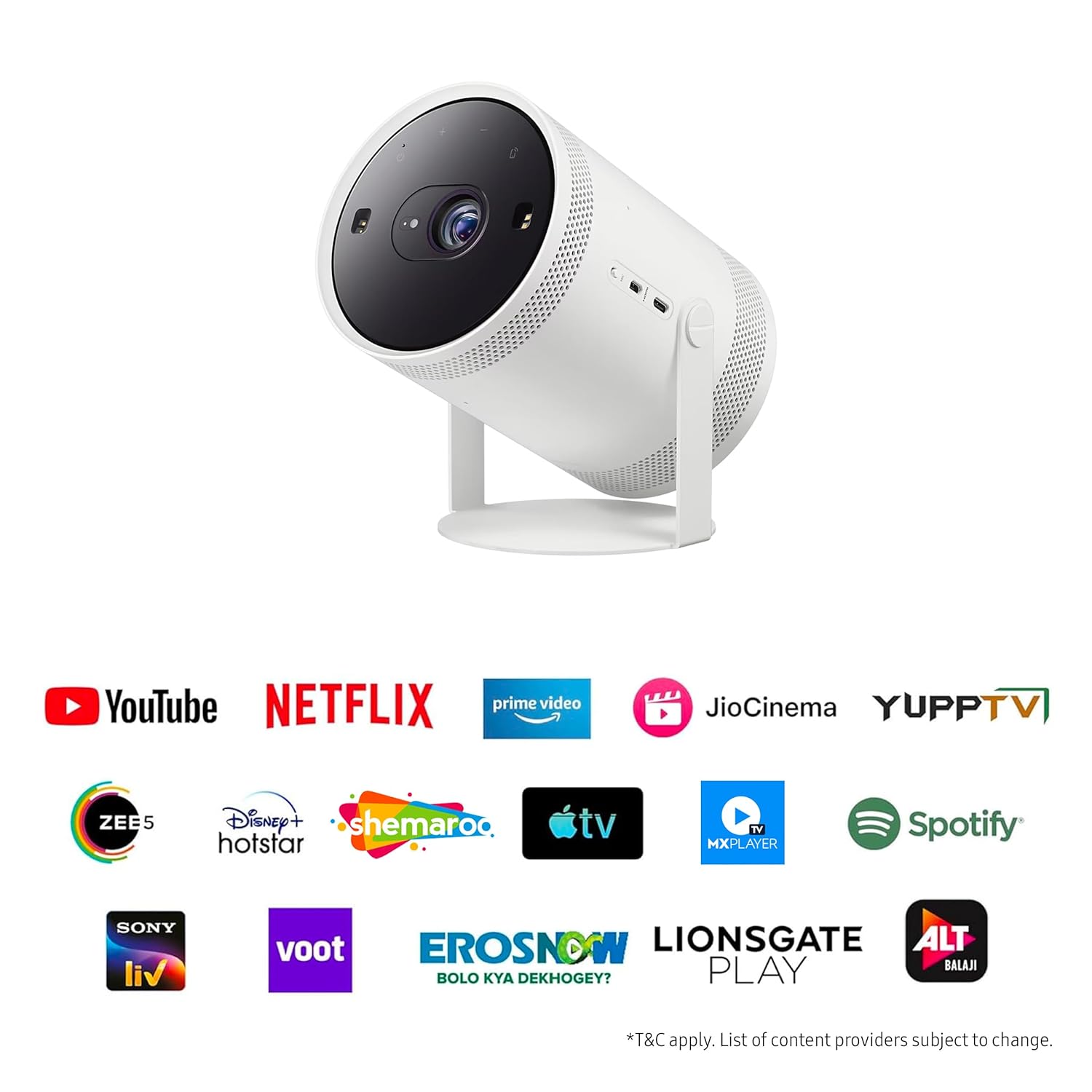 Samsung SP-LFF3CLAXXXL The Freestyle 2nd Gen Portable Compact Smart LED Projector with in-Built OTT Apps Mahajan Electronics Online