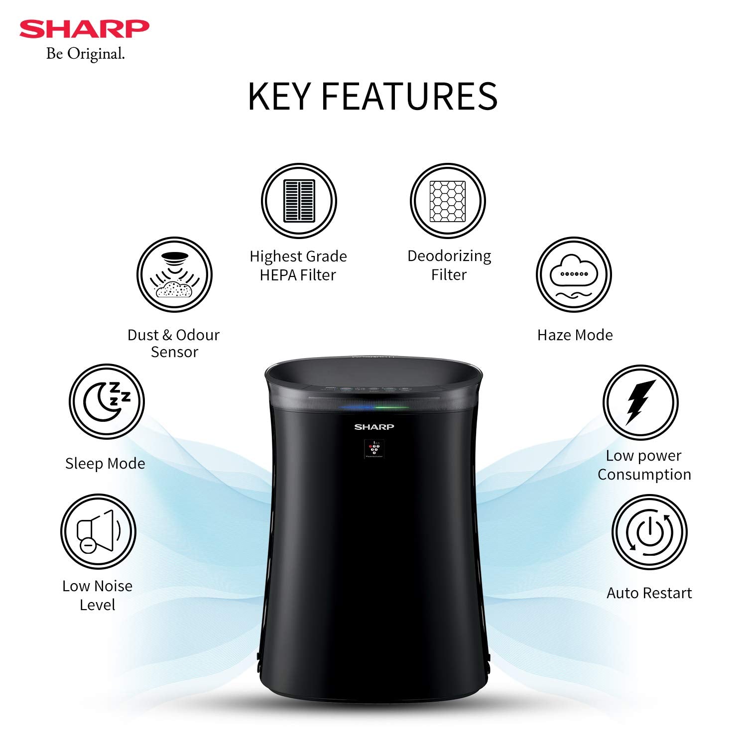 SHARP Room Air Purifier Fp-Gm50E-B With Plasmacluster Ion Technology Mahajan Electronics Online