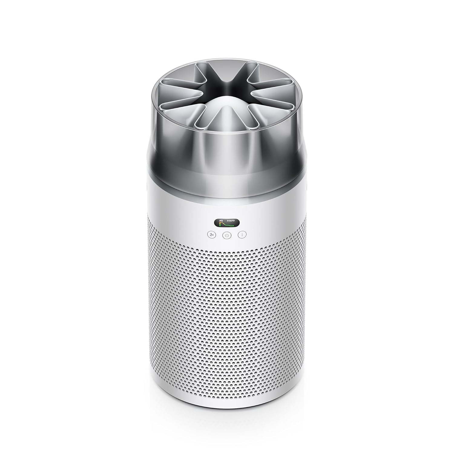 Dyson Hushjet Purifier Compact-HJ10 | Removes 99.97% of pollutants as small as PM 0.3 | Upto 5 Yr Electrostatic filter life | Max coverage upto 1076 sq.ft. | 2 Yr Warranty (White/Silver) mahajan electronics online