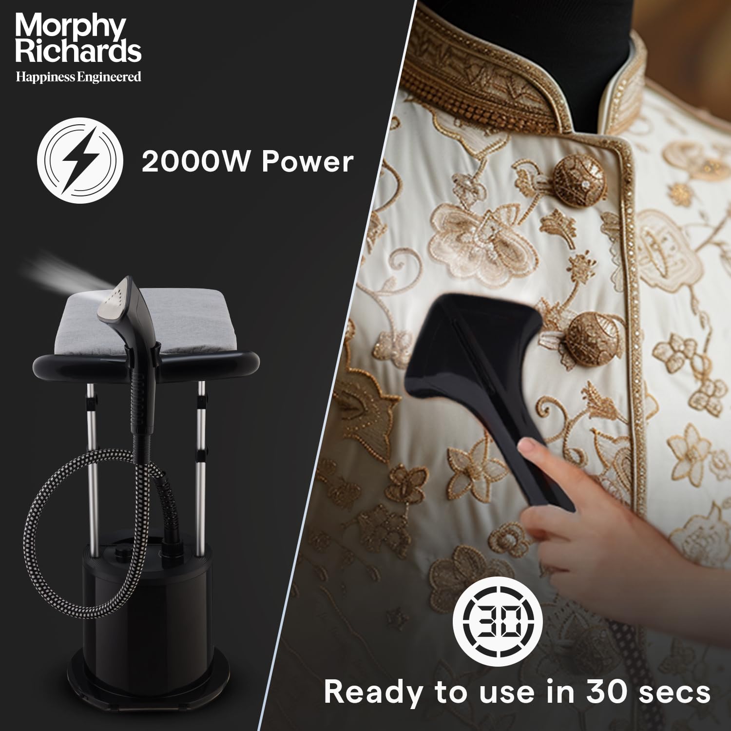 Morphy Richards Vogue Professional Upright 2000 W Garment Steamer Mahajan Electronics Online