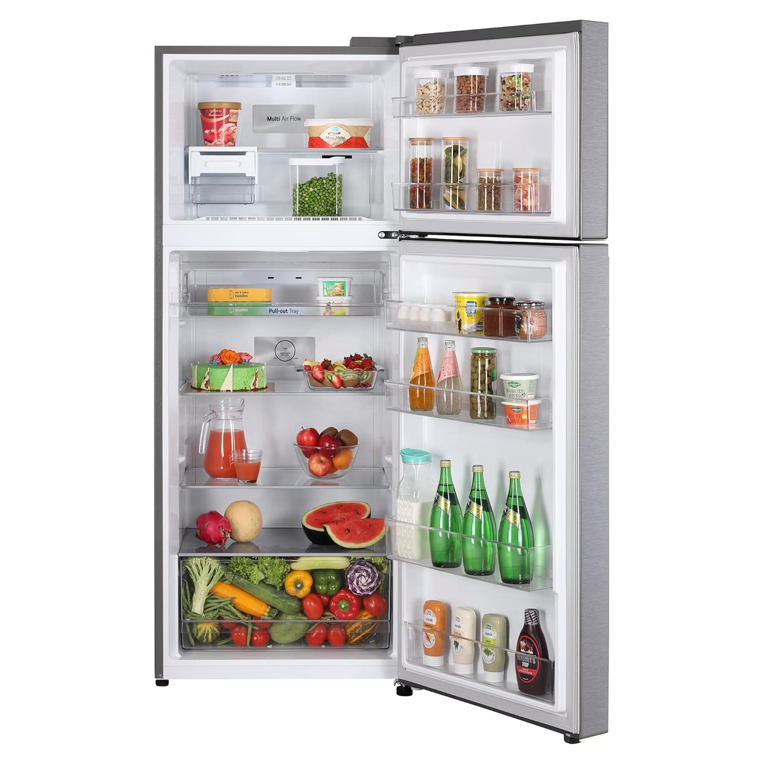 LG GL-N422SDSY 398 L 2 Star Frost-Free Smart Inverter Double Door Refrigerator ( Dazzle Steel, Express Freeze, Gross Volume – 423 Ltr.) Mahajan Electronics Online