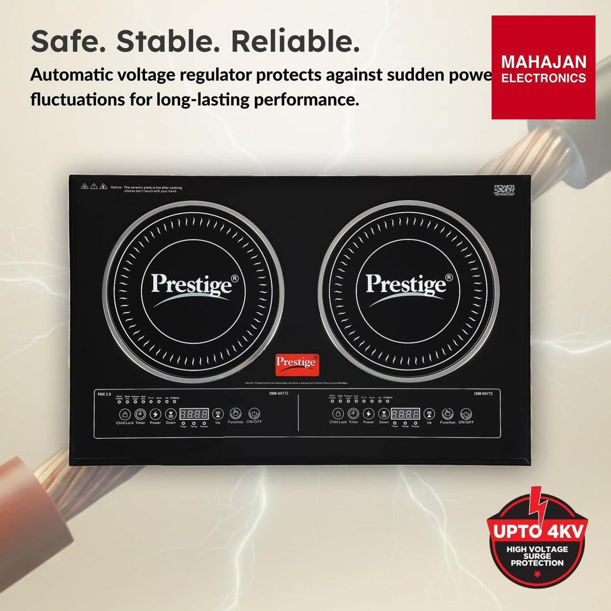 Prestige PDIC 3.0 Double Induction Cooktop – Mahajan Electronics Online.