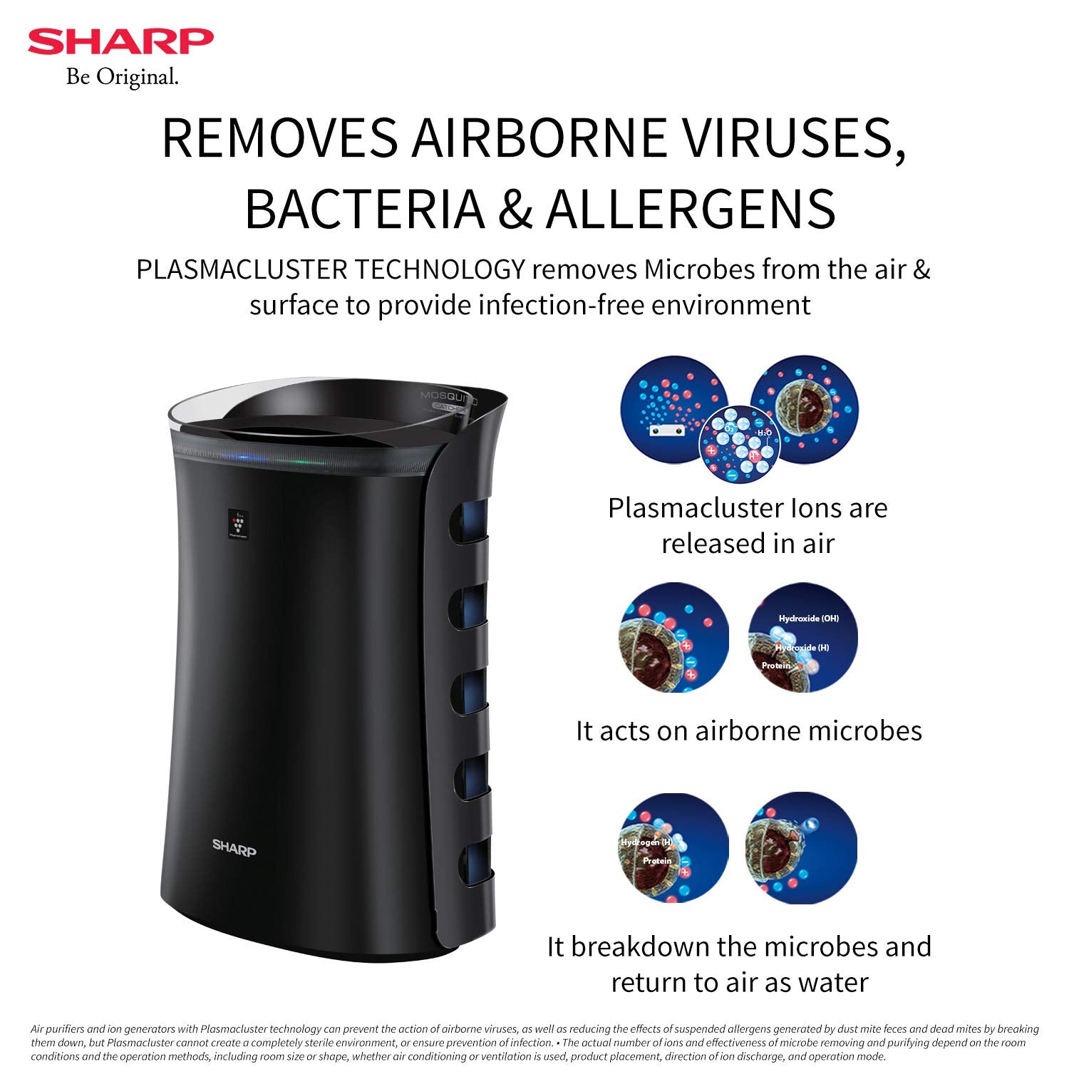 SHARP Room Air Purifier Fp-Gm50E-B With Plasmacluster Ion Technology Mahajan Electronics Online