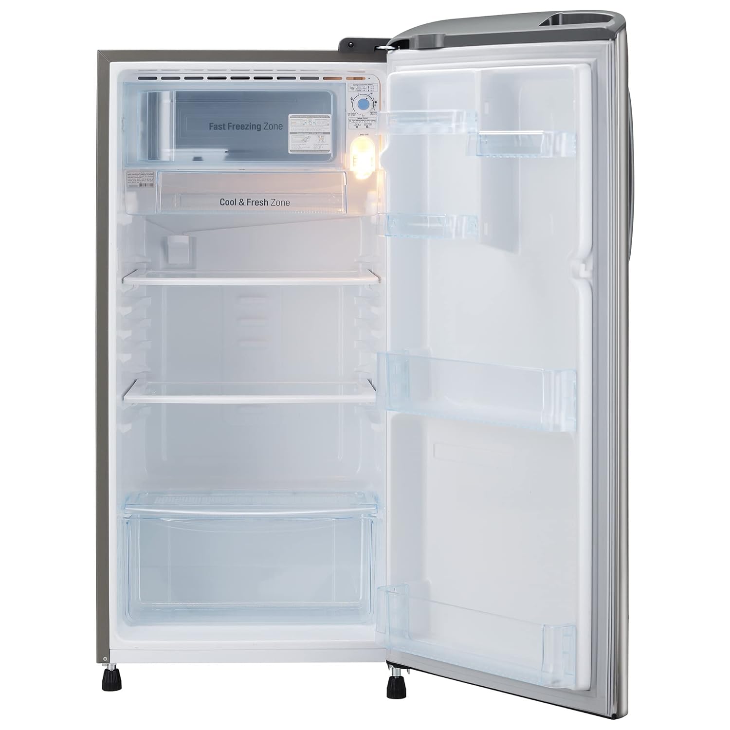 LG GL-B201APZD 185 L 3 Star Direct-Cool Single Door Refrigerator ( Shiny Steel, Fast Ice Making, Gross Volume- 190 L) Mahajan Electronics Online