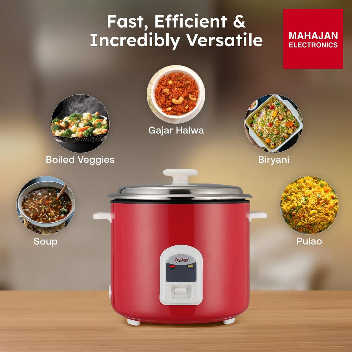 Prestige Delight Cute 2.8 SS Rice Cooker – Mahajan Electronics Online.