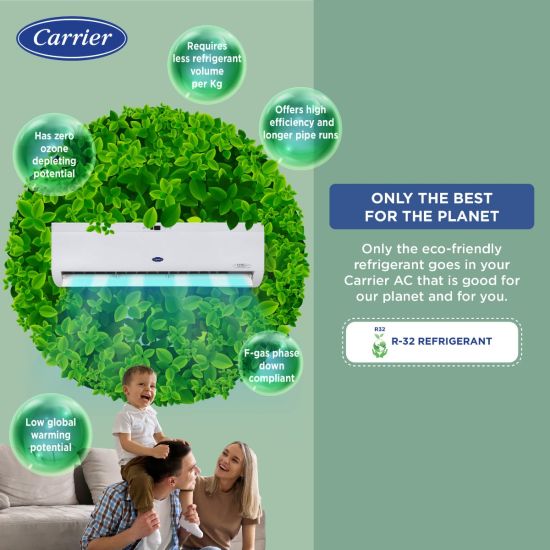 Carrier Durawhite Exi, CAI24DH3R32F0 2 ton 3 star inverter split ac (Copper, Convertible 6-in-1 Cooling, PM2.5 Filter, 2024 Model, White) Mahajan Electronics online