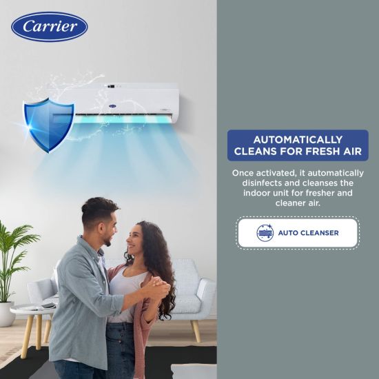 Carrier Durawhite Exi, CAI24DH3R32F0 2 ton 3 star inverter split ac (Copper, Convertible 6-in-1 Cooling, PM2.5 Filter, 2024 Model, White) Mahajan Electronics online