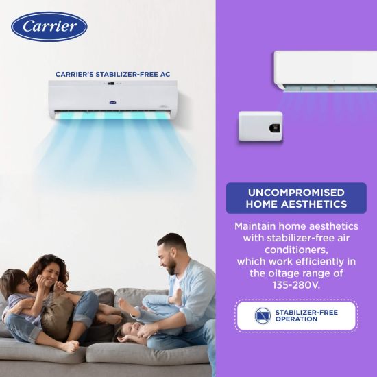 Carrier Durawhite Exi, CAI24DH3R32F0 2 ton 3 star inverter split ac (Copper, Convertible 6-in-1 Cooling, PM2.5 Filter, 2024 Model, White) Mahajan Electronics online