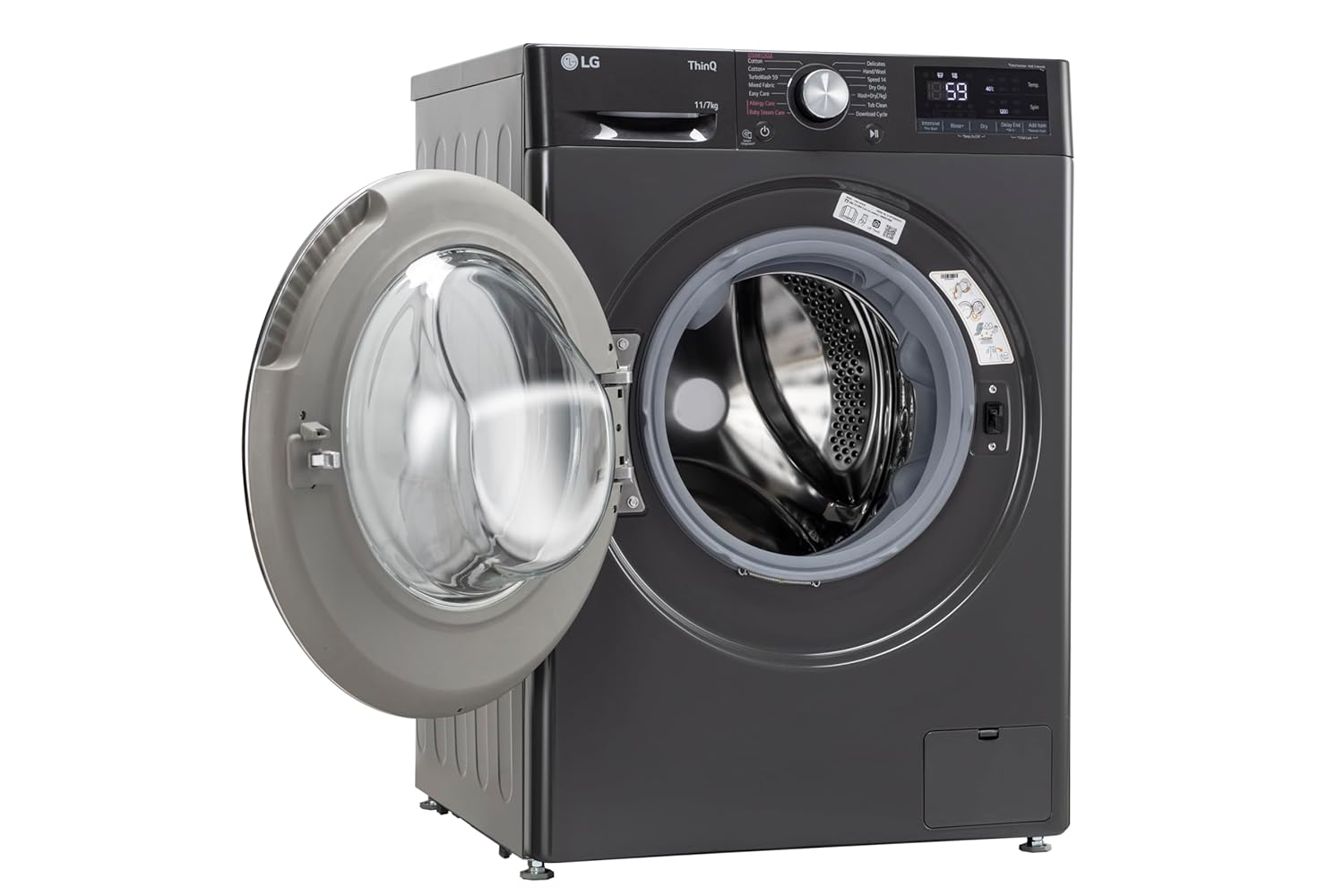 LG FHD1107SWM 11 Kg (Wash) / 7 Kg (Dry), AI Direct Drive Technology, Steam, 6 Motion DD & Wi-Fi Front Load Fully Automatic Washer Dryer ( Intelligent & Convenient Fabric Care, Turbowash, Middle Black Mahajan Electronics online