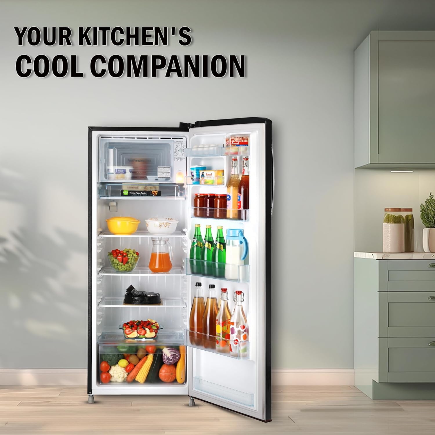 LG GL-B281BESX 261 litres 3 star Single Door Refrigerator, Ebony Sheen GL-B281BESX Mahajan Electronics Online