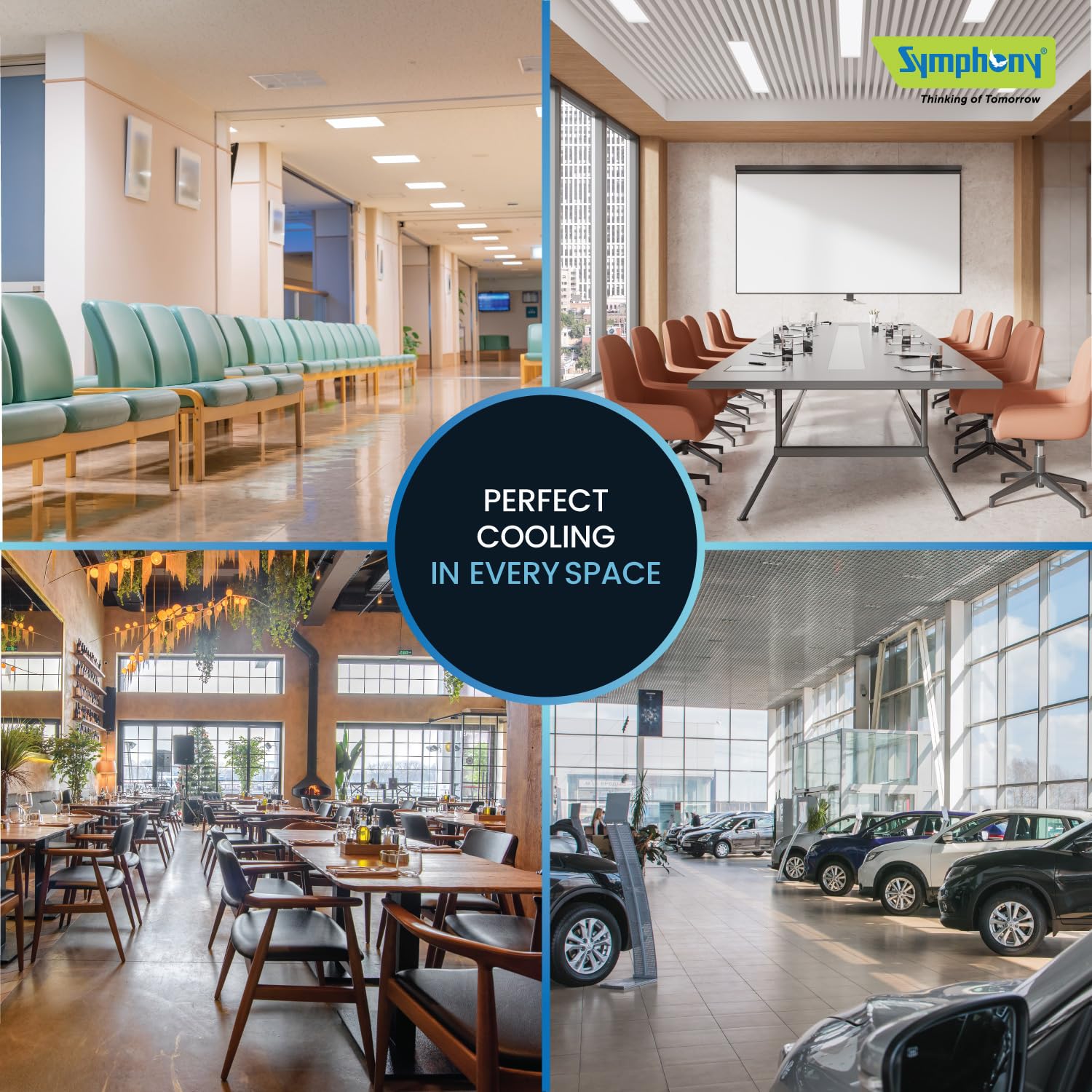 Symphony Surround Sr. Bladeless Tower Fan for Room | 90 Degree Swivel Action, Knob Control Panel | Low Power Consumption | Removable Dust Filter For Clean | 1 Year Warranty | White  Mahajan Electronics online