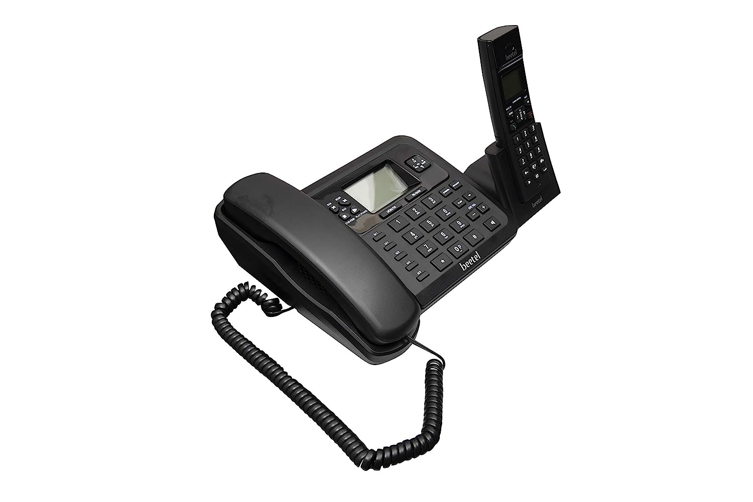Beetel X78 2.4GHz Cordless Combo, with 2 Way Speaker Phone for Both Base and Handset, 3 Way Call conferencing, 8hrs Talk Time and 4 Days stand by, Stylish & Sturdy for Both Home and Office (X78 Black) - Mahajan Electronics Online