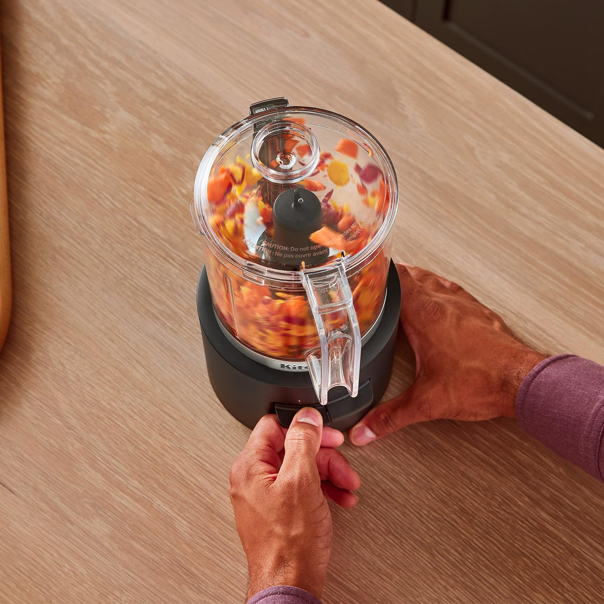 KitchenAid Go 5KFCR500ABM Cordless Food Chopper, 1.18L BPA-Free Work Bowl, 2-Speed with Pulse, Stainless Steel Multipurpose Blade & Whisk (Lithium Ion Battery 10.8V | Sold Separately) Black Matte KitchenAid