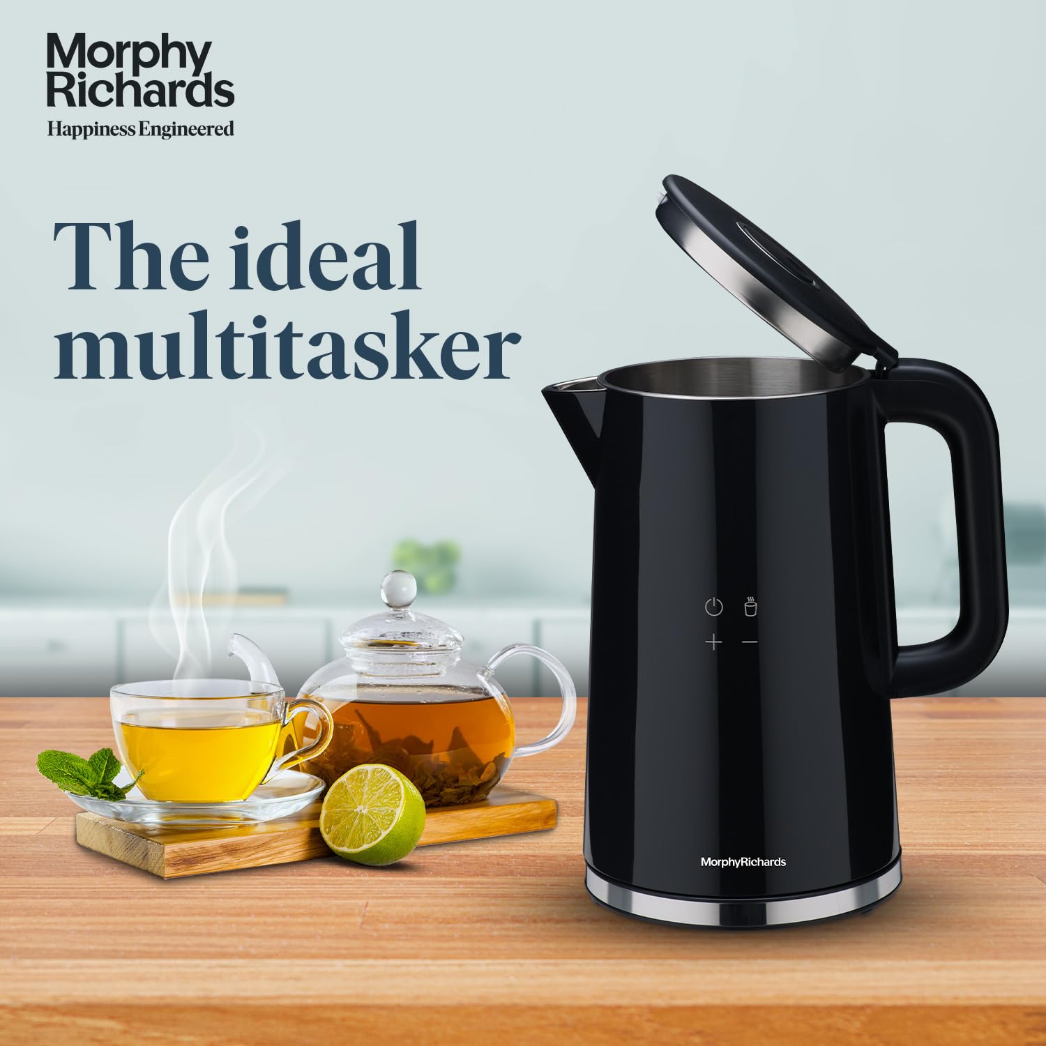 Morphy Richards Windsor Series 1.7 Litre Digital Electric Kettle|Digital Display with Touch Controls|Strix Controller: Accurate Temperature Control|Keep warm function|2 Years Product Warranty|Black Mahajan Electronics Online