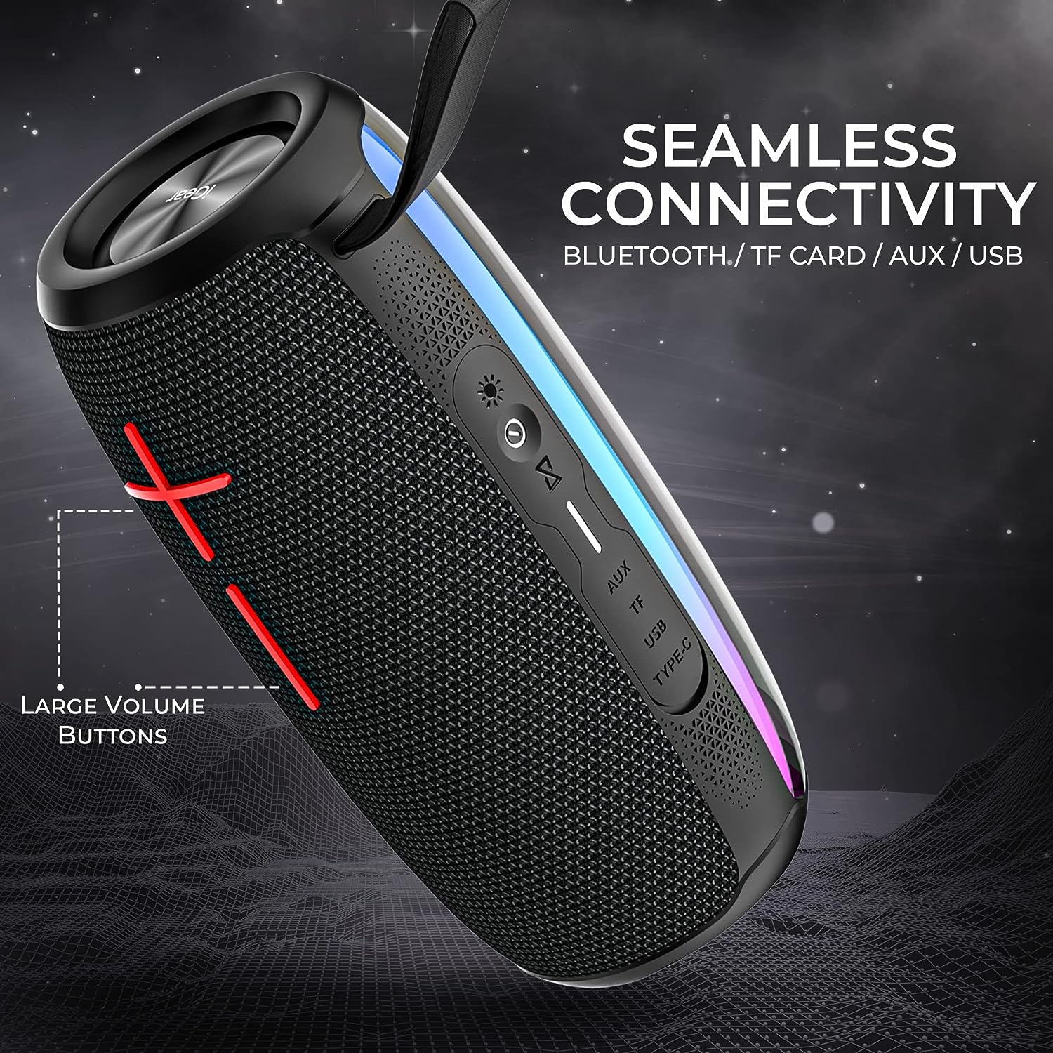 iGear 1148 Spectrum Portable Bluetooth Party Speaker with 180 Degree LED Light Show, 15 Hours of Playtime, TWS, IPX5 Rating and 360 Degree Surround Sound - Mahajan Electronics Online