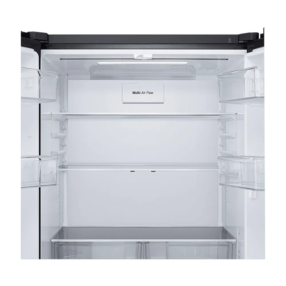 LG GV-B25FFGMB 574 Litres 3 Star Frost Free French Door Smart Wifi Enabled Refrigerator with Hygiene Fresh Plus ( Black Glass) Mahajan Electronics Online