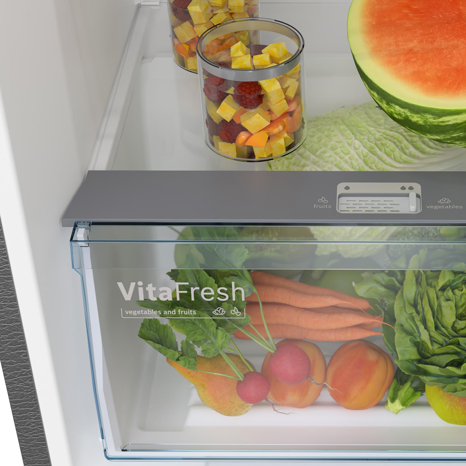 Bosch CTC39S22VI 368L 2 Star Inverter Frost free Double Door Refrigerator ( 6-in-1 Convertible, 18 Hours Cooling Retention, Digital Display, Super Freeze, 80min Convert,Fine Steel) Mahajan Electronics Online