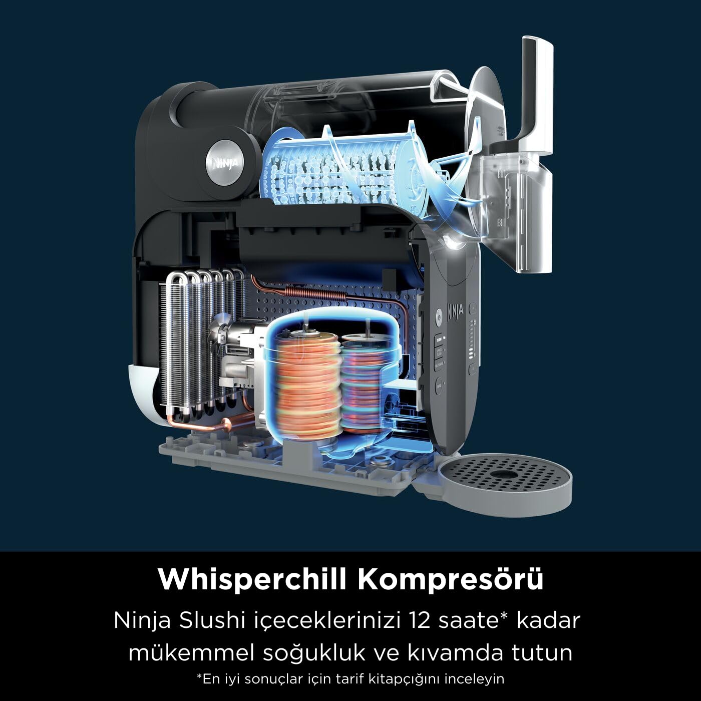 Ninja SLUSHi FS301EU Slush Ice Cocktails Frappe Milkshakes & Frozen Juice Machine - No Ice or Preparation - WhisperChill Technology - Holds 1.9L - Slushi Black Mahajan Electronics Online
