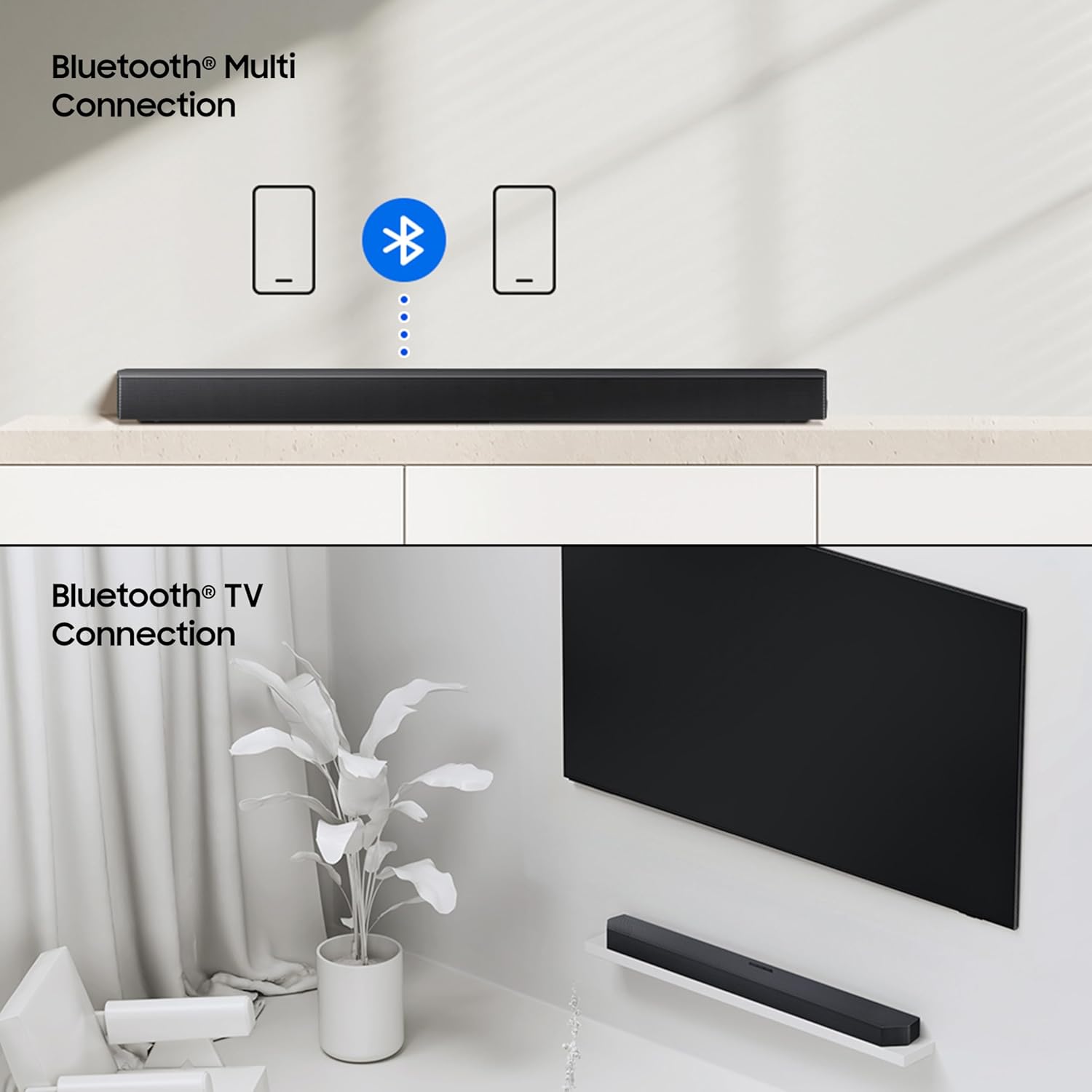 Samsung HW-B67EF/XL 490 W 5.1 ch Soundbar with Center Speaker | Dolby Audio | DTS Virtual:X | Q-Symphony | Wireless Rear Speaker | HDMI ARC|Bluetooth | USB Music Playback | Wireless Subwoofer ( Black) Samsung