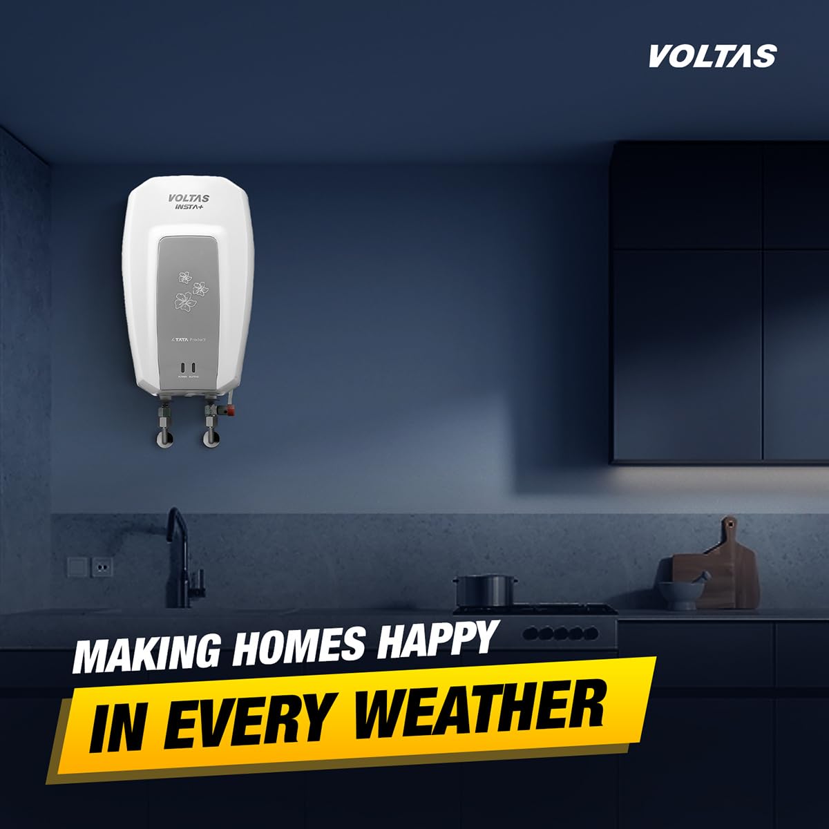 Voltas Insta+ 5-Star 3L Instant Water Heater 3000W, Warranty of 5 years on Tank, 2 Years on Heating Element, 2 Years on Product by Voltas | Copper Element (White) Mahajan Electronics Online