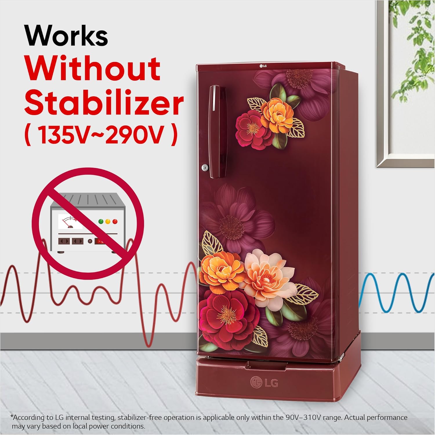 LG GLD1925XORK 185 L, 2 Star, Direct Cool Single Door Refrigerator ( Ruby Klase, Base stand with Drawer, Fit Max Chiller Tray, Works Without Stabilizer, 2026 Model) Mahajan Electronics Online