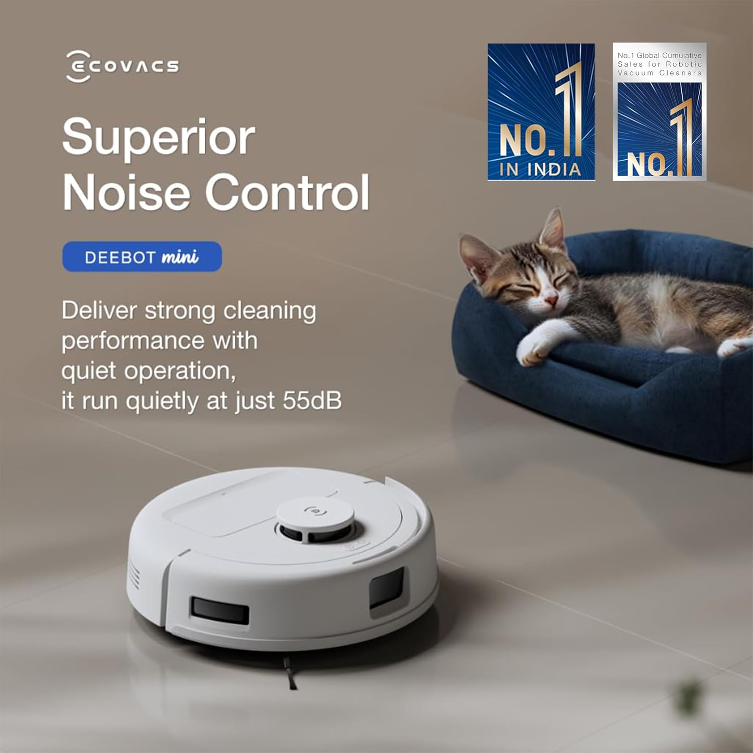 ECOVACS DEEBOT MINI Omni 2 in 1 Robot Vacuum Cleaner & Mop, 2025 New Launch, 9000 Pa, Self-Emptying Omni Station, ZeroTangle 2.0, TrueMapping 2.0, 45℃ Hot Air Dry, Deep Mopping, One-Touch Self-Clean Mahajan Electronics Online