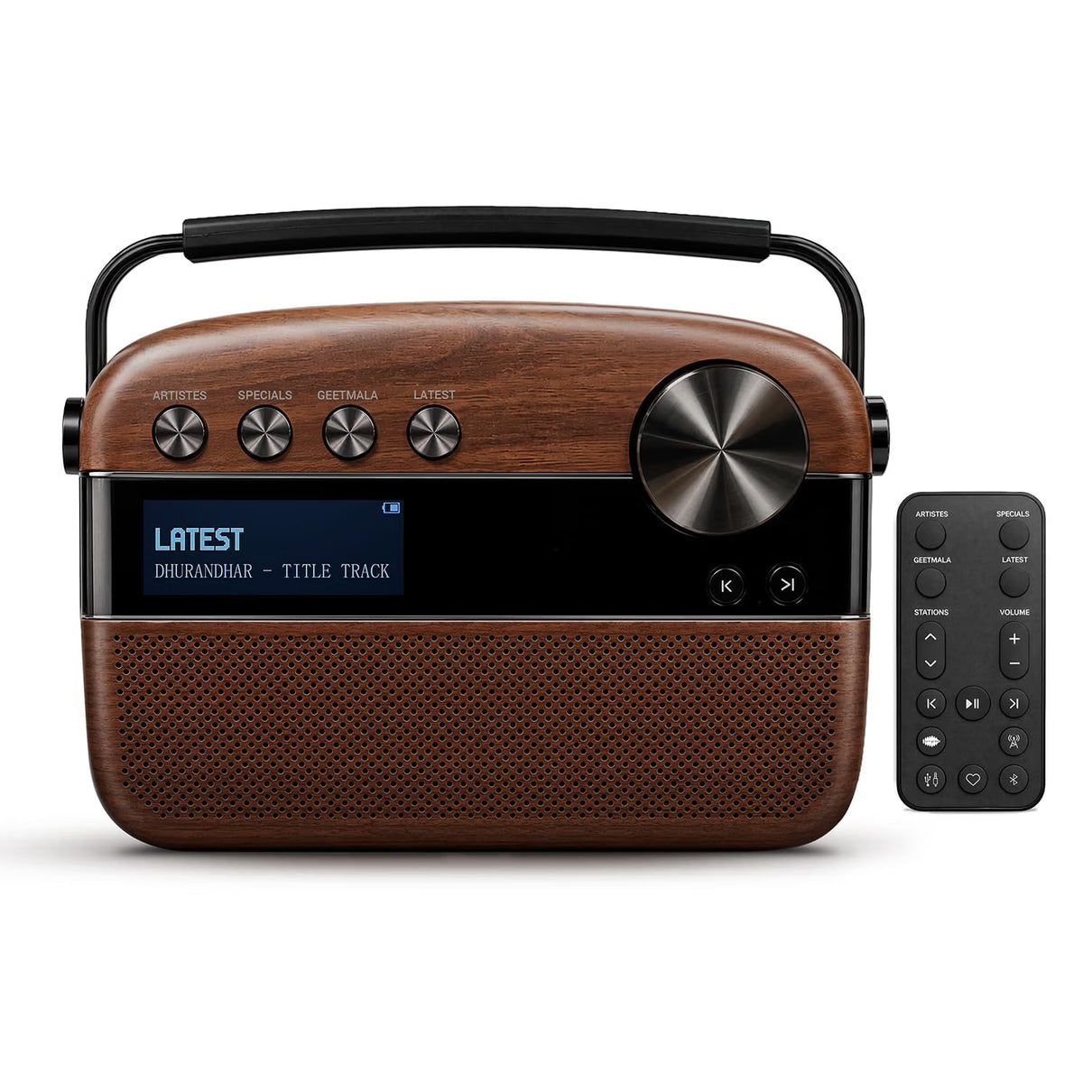 Saregama Carvaan 3.0 Hindi Legends to Latest Music Player, Antique Oak SC230 Carvaan