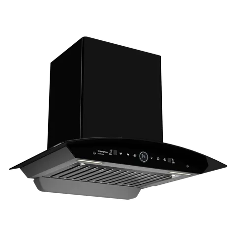 Crompton CHD-IMC60FLE-IND IntelliMotion 60cm 1206m³/hr Ducted Wall Mounted Chimney with Filterless Technology (Black) Mahajan Electronics Online