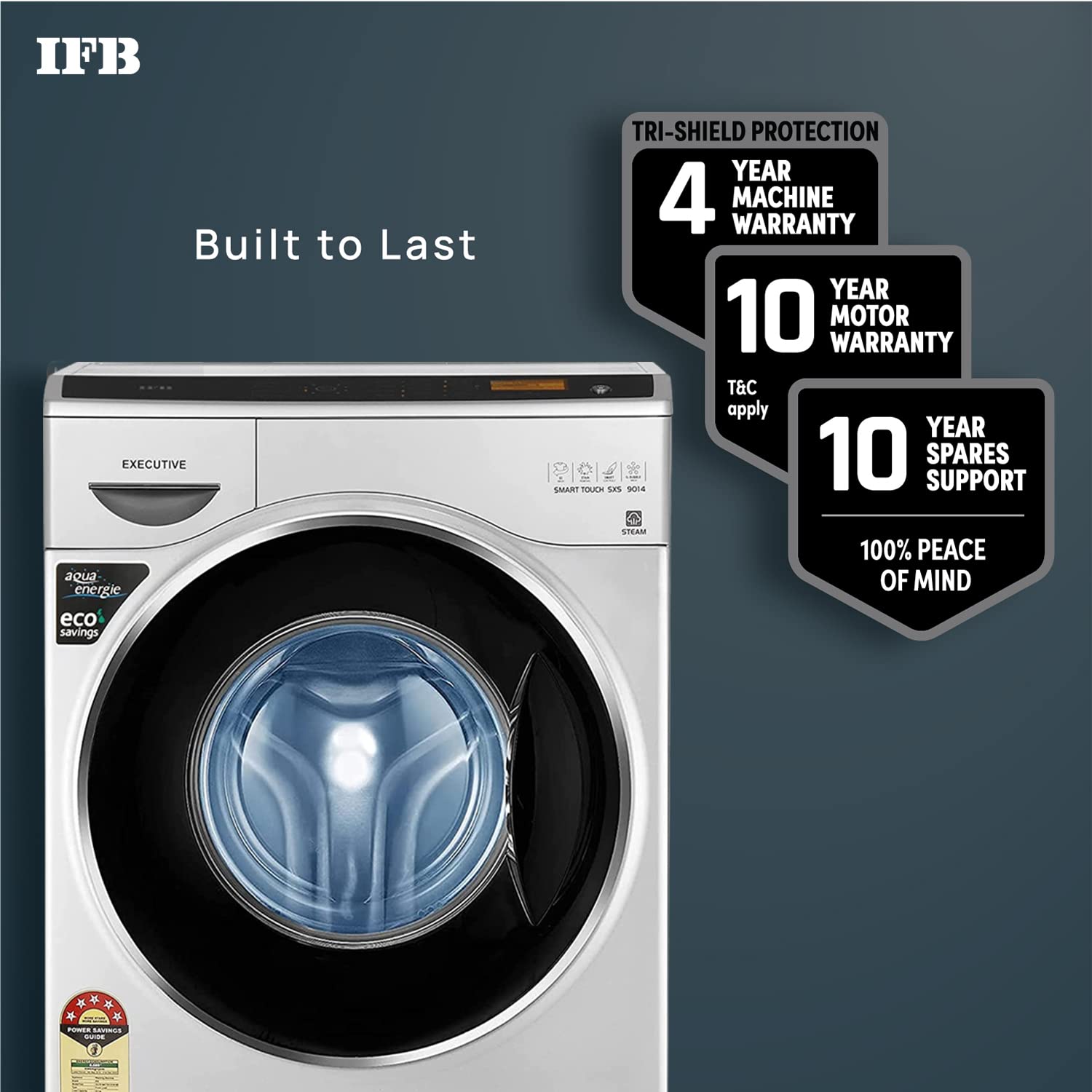 IFB EXECUTIVE SMART TOUCH SXS, Silver 9 Kg 5 Star Front Load Washing Machine 2X Power Steam ( Bubble Wash, 4 years Comprehensive Warranty) - Mahajan Electronics Online