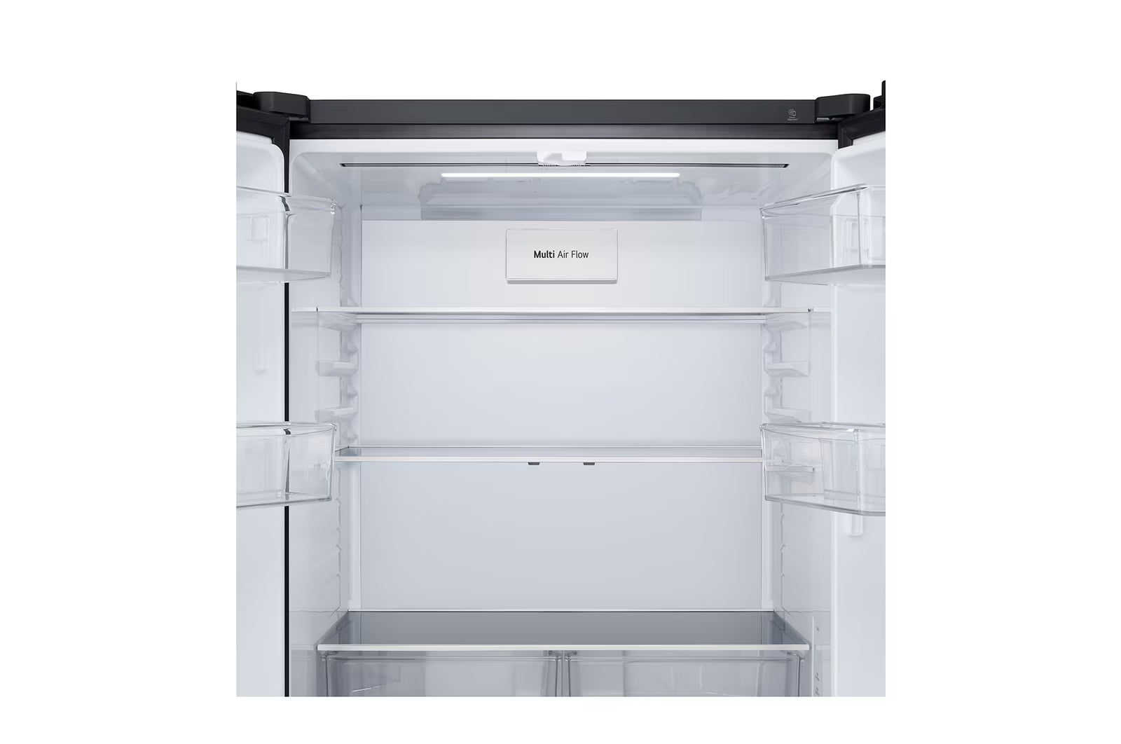 LG GV-B25FFGMB 610L French Door Refrigerator, Fresh Converter+, Wi-Fi Convertible, DoorCooling+ Black Glass Finish, 3 Star LG