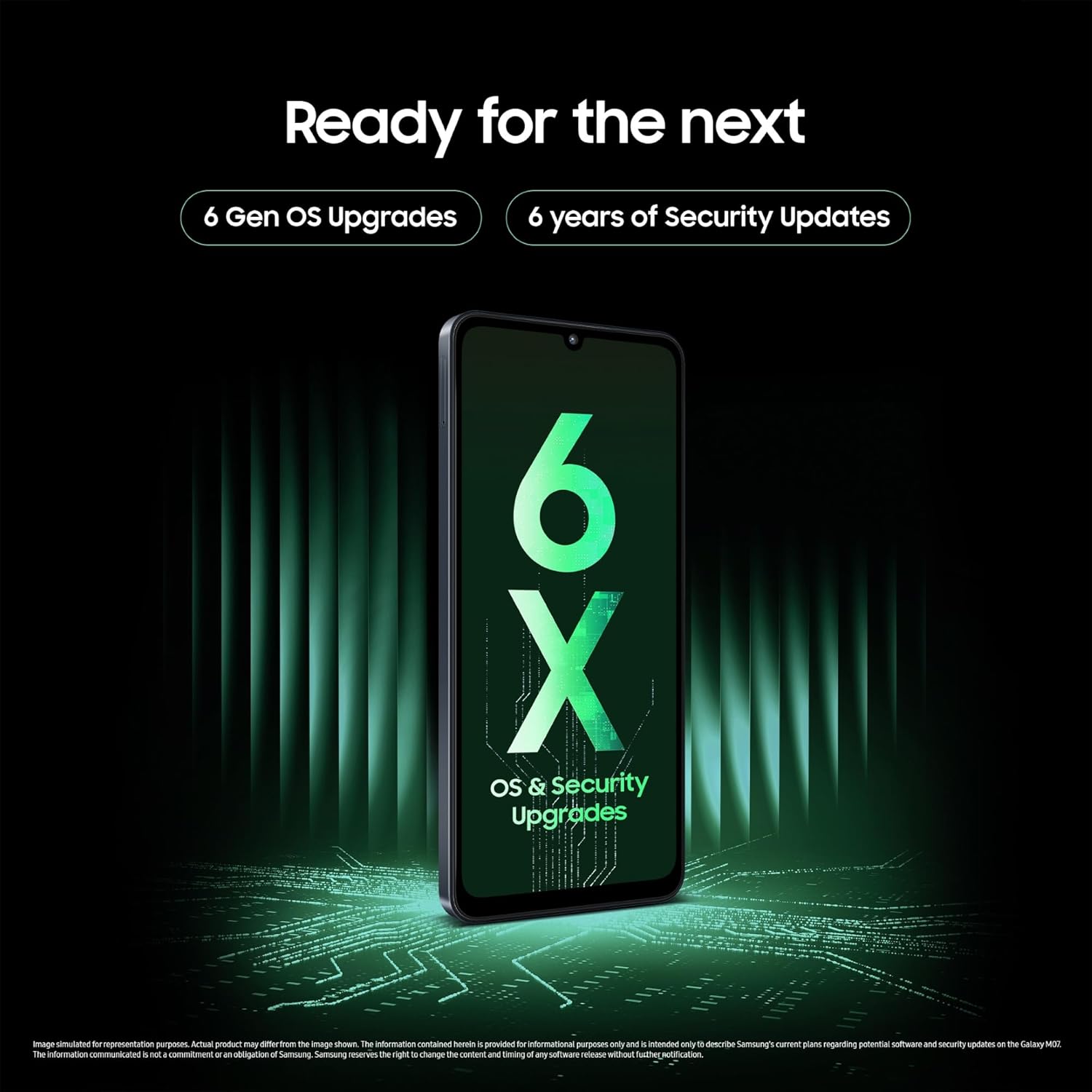 Samsung Galaxy M07 (Black, 4GB RAM, 64GB Storage) | MediaTek Helio G99 | IP54 Rating | 50MP Auto Focus Camera | 7.6mm Slim | 5000mAh Battery| 25W Fast Charging | 6 Gen of OS Upgrades | Without Charger Mahajan Electronics Online