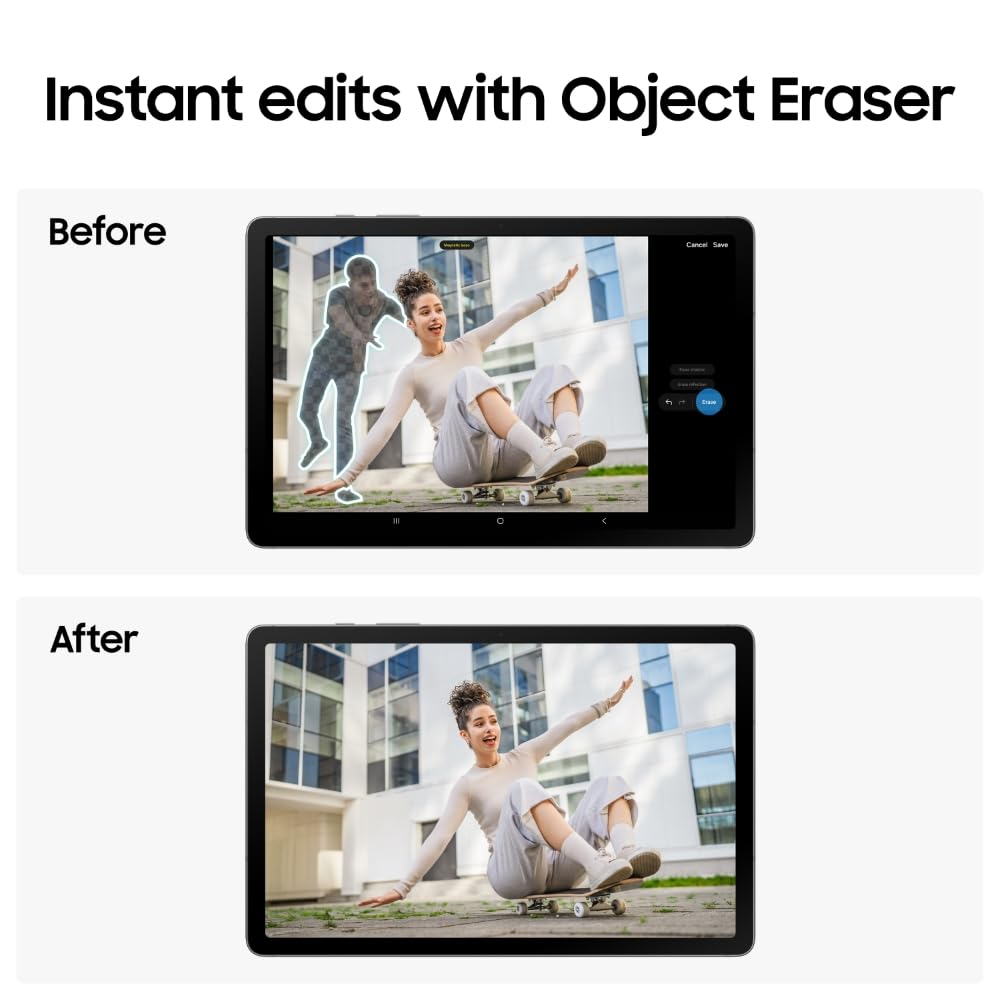 Samsung Galaxy Tab S10 Lite with AI, S Pen in-Box, 27.7 cm (10.9 Inch) Display, Object Eraser, 90Hz Refresh Rate, Pre Loaded Pro Apps, IP42 Rating, 6GB RAM, 128GB Storage, Wi-Fi + 5G Tablet, Silver Mahajan Electronics Online