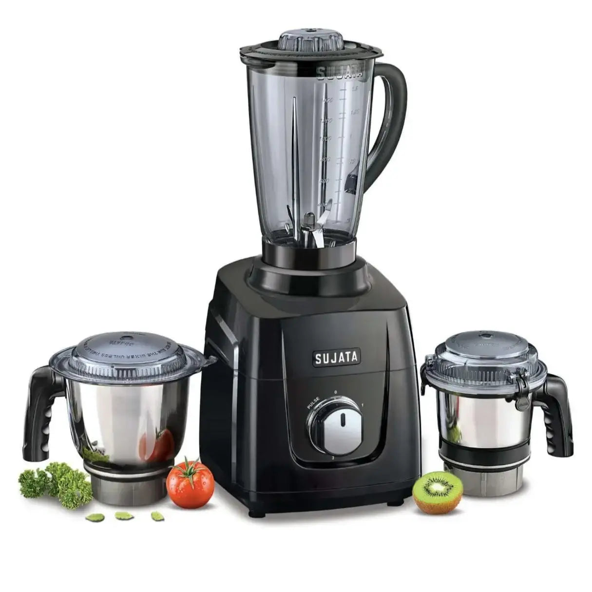 Sujata MG01 Mixer Grinder, 1000W, 3 Jars (Black) 2024 Mahajan Electronics Online