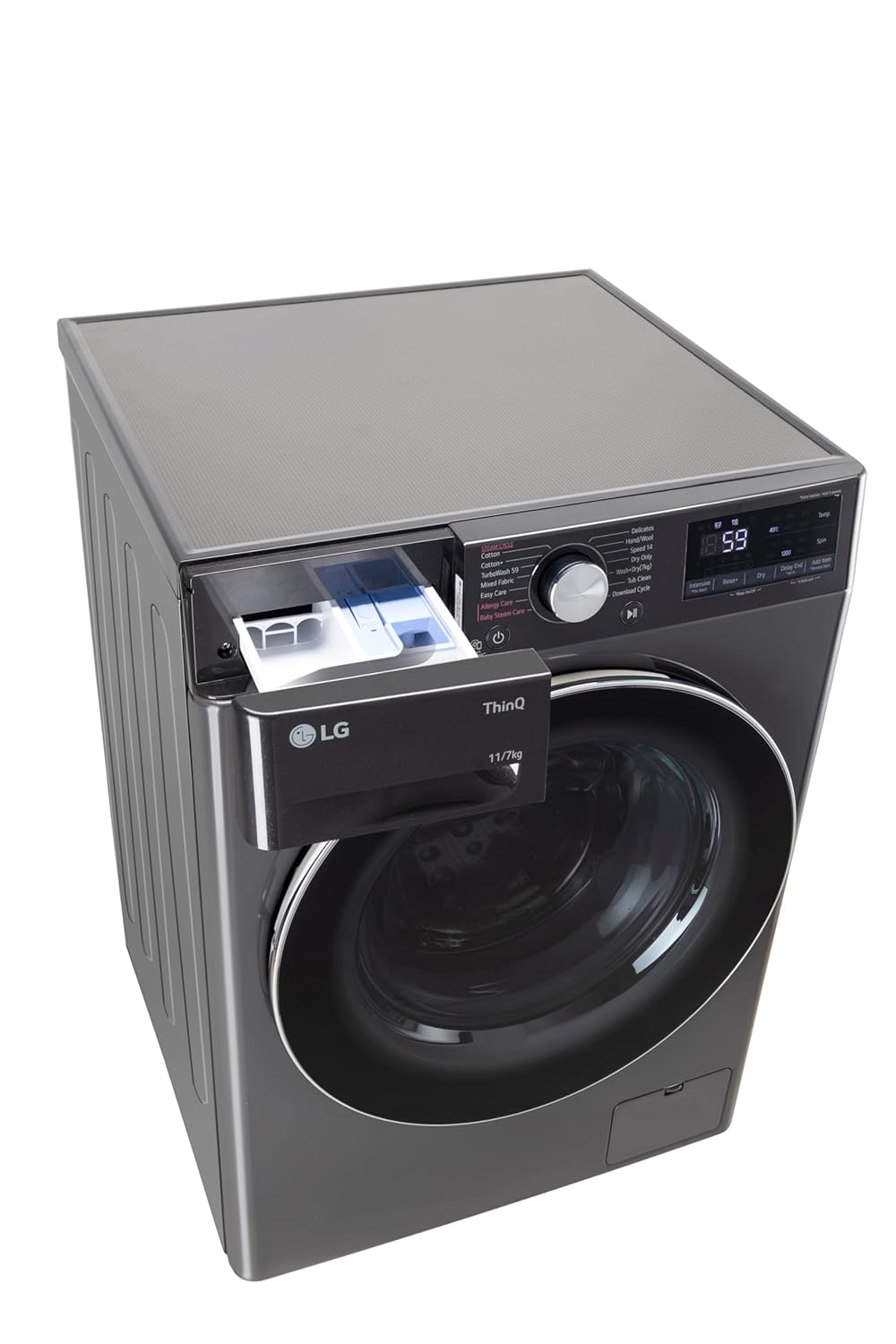 LG FHD1107SWM 11 Kg (Wash) / 7 Kg (Dry), AI Direct Drive Technology, Steam, 6 Motion DD & Wi-Fi Front Load Fully Automatic Washer Dryer ( Intelligent & Convenient Fabric Care, Turbowash, Middle Black Mahajan Electronics online