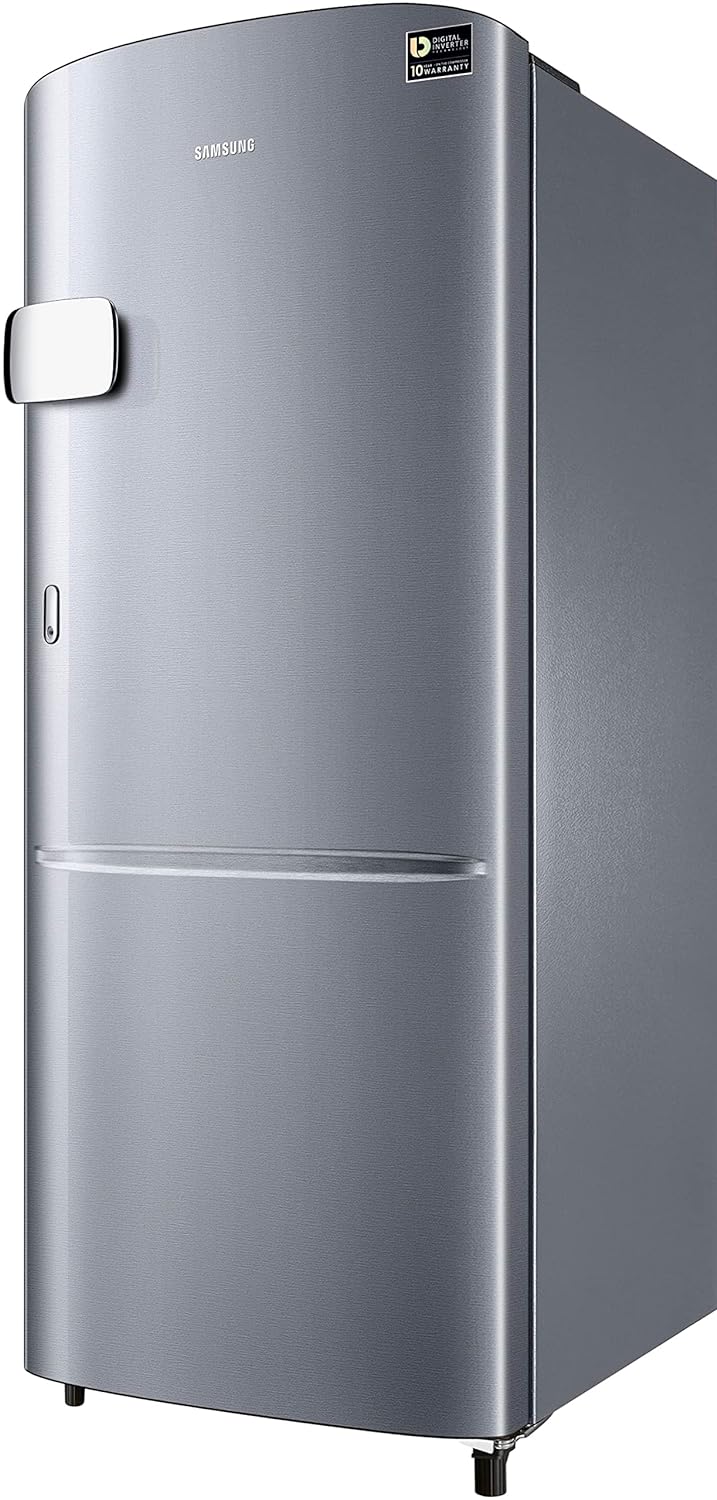 Samsung RR20C2Y23S8/NL 183 L, 3 Star, Digital Inverter, Direct-Cool Single Door Refrigerator ( Silver, Elegant Inox) Mahajan Electronics Online