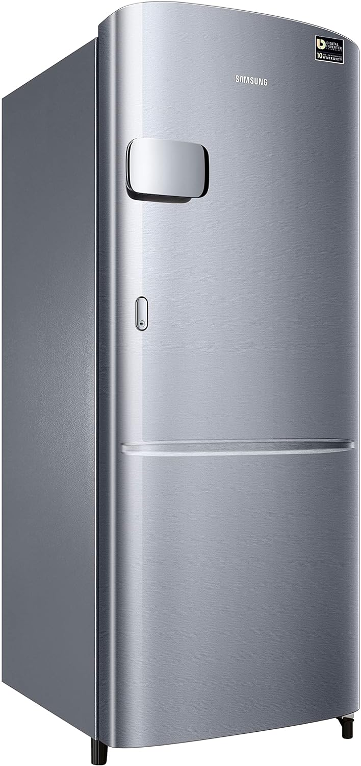 Samsung RR20C2Y23S8/NL 183 L, 3 Star, Digital Inverter, Direct-Cool Single Door Refrigerator ( Silver, Elegant Inox) Mahajan Electronics Online