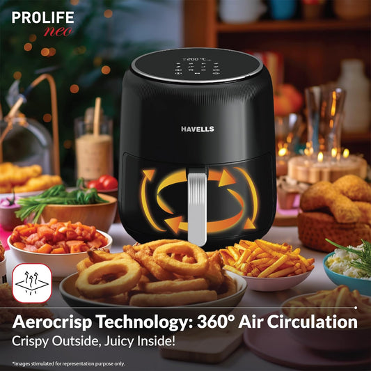 Havells Prolife Neo 4.5 L Air Fryer|Digital Display With Led Mahajan Electronics Online