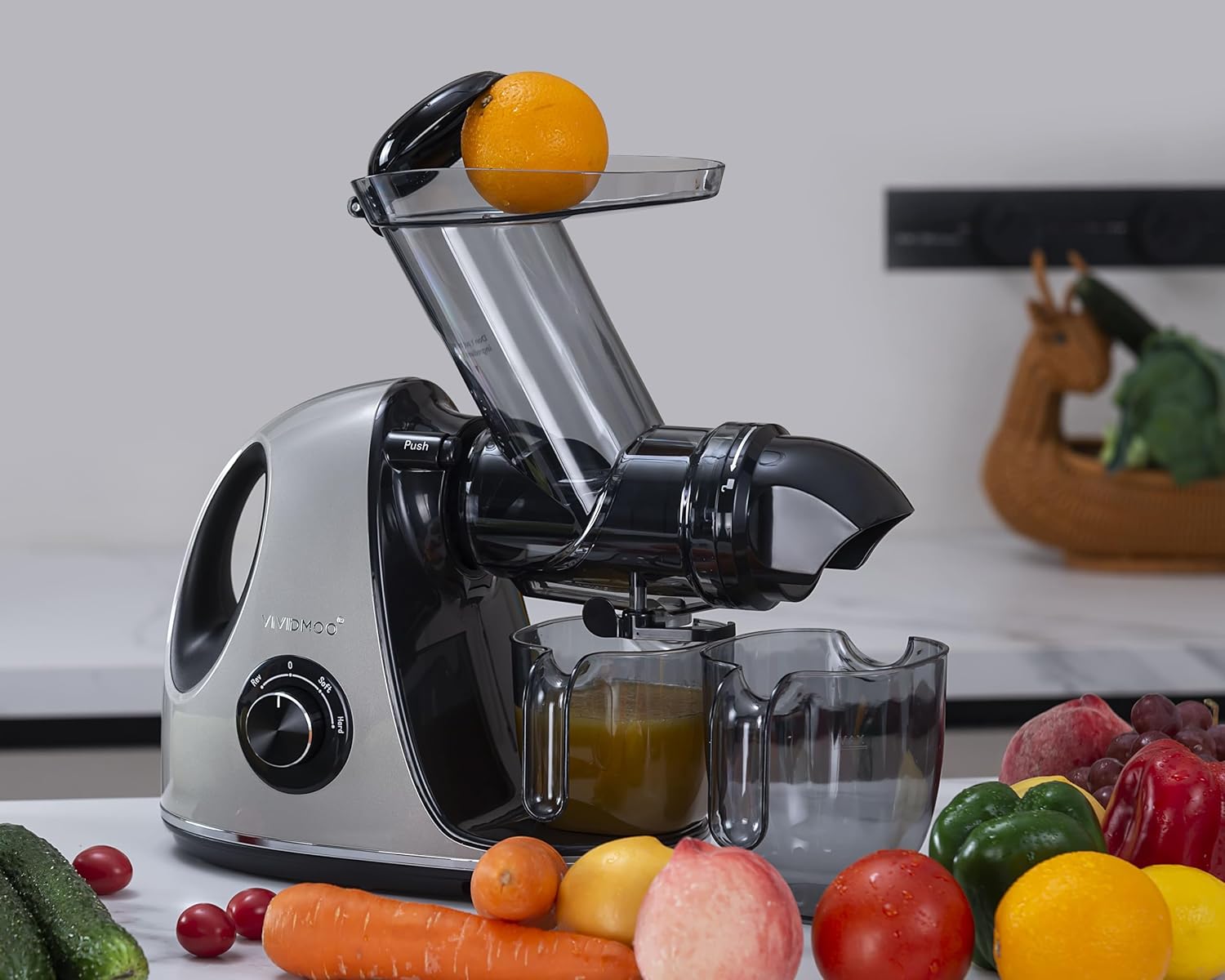 Russell Hobbs RJE150H 150W Cold Press Whole Slow Juicer | Horizontal Design Copper Motor | Wide Feed Chute Mahajan Electronics Online